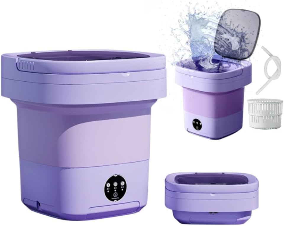 Compact 13L Portable Washing Machine: Ideal for Underwear, Socks, Baby Clothes, Towels, Pet Items. Perfect for Apartments, Hotels, RVs, Dorms, Camping, Sickrooms.