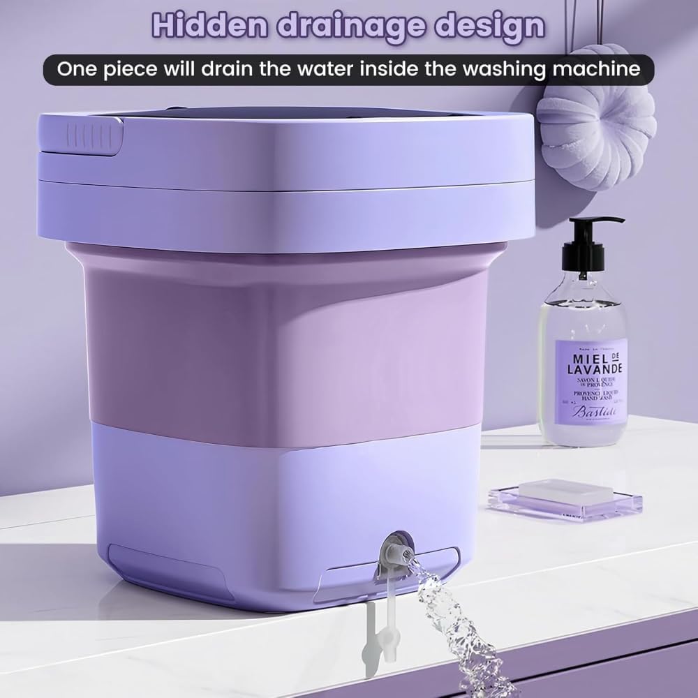 Compact 13L Portable Washing Machine: Ideal for Underwear, Socks, Baby Clothes, Towels, Pet Items. Perfect for Apartments, Hotels, RVs, Dorms, Camping, Sickrooms.