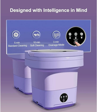 Compact 13L Portable Washing Machine: Ideal for Underwear, Socks, Baby Clothes, Towels, Pet Items. Perfect for Apartments, Hotels, RVs, Dorms, Camping, Sickrooms.